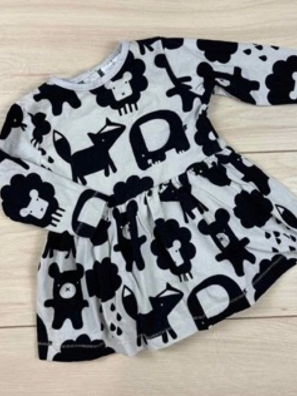 NEXT ANIMAL PRINT DRESS WITH DIAPER SNAPS